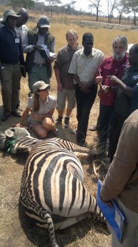 Dr Cobus Raath with students